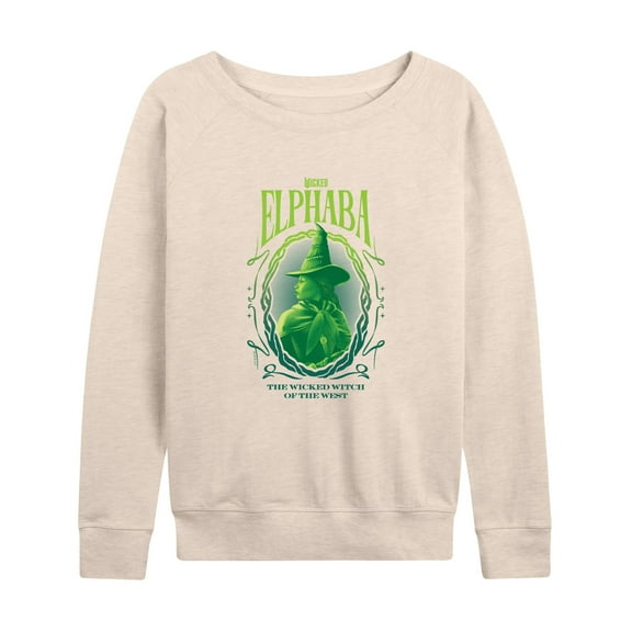 Wicked - Elphaba The Wicked Witch Of The West - Women's French Terry Pullover Long Sleeve Shirt