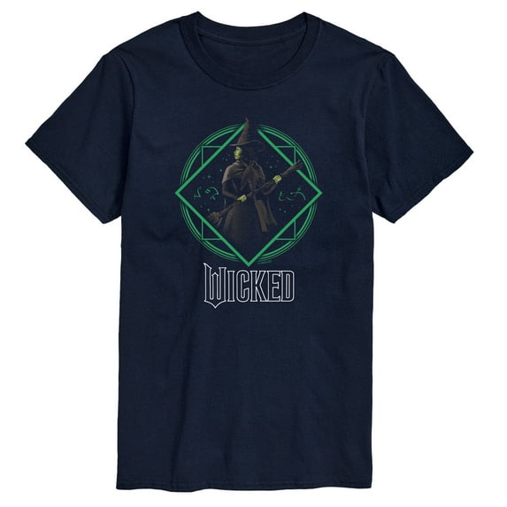 Wicked - Elphaba With Broomstick - Men's Short Sleeve Graphic T-Shirt
