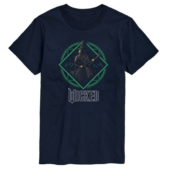 Wicked - Elphaba With Broomstick - Men's Short Sleeve Graphic T-Shirt