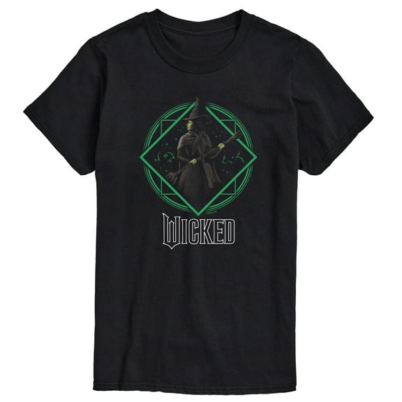 Wicked - Elphaba With Broomstick - Men's Short Sleeve Graphic T-Shirt