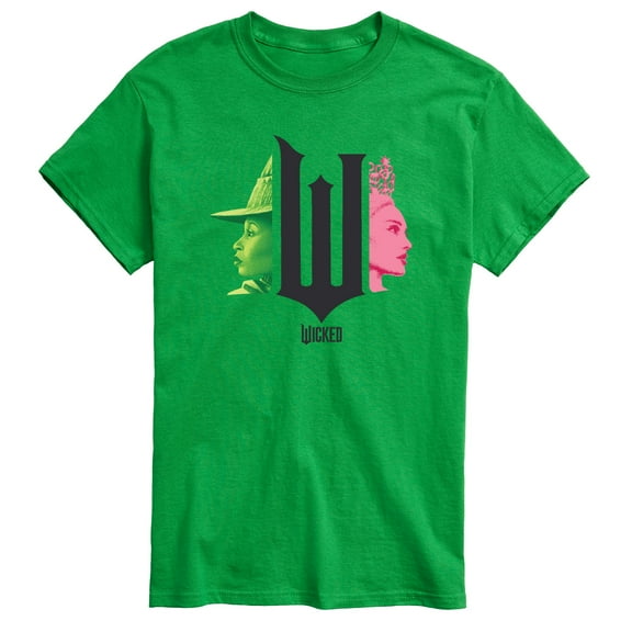 Wicked - Elphaba and Glinda Side Profile - Men's Short Sleeve Graphic T-Shirt
