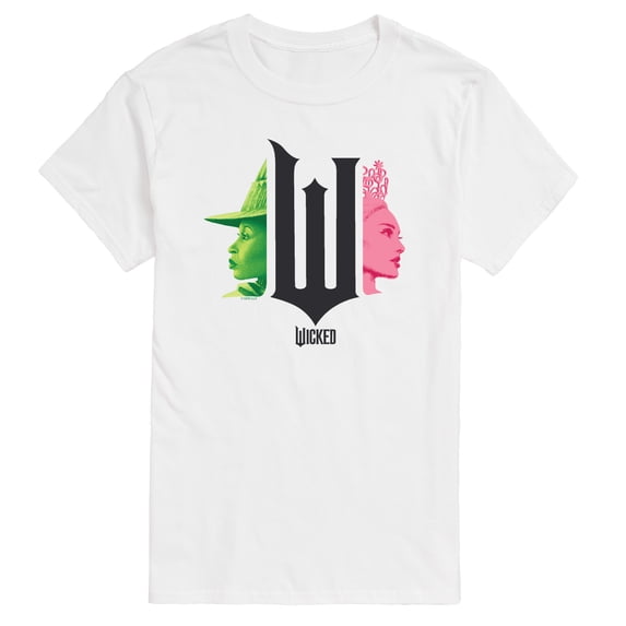 Wicked - Elphaba and Glinda Side Profile - Men's Short Sleeve Graphic T-Shirt