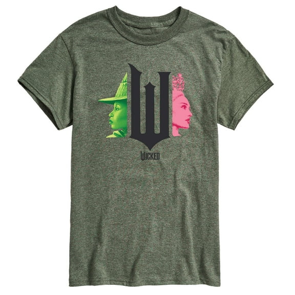 Wicked - Elphaba and Glinda Side Profile - Men's Short Sleeve Graphic T-Shirt