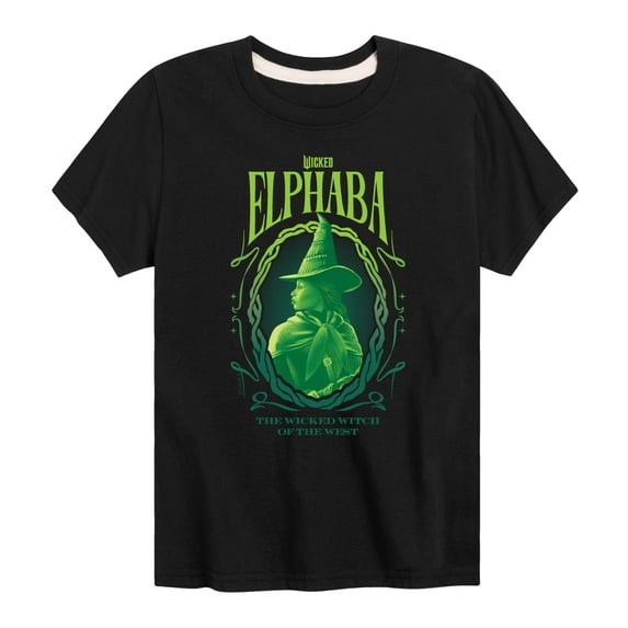 Wicked - Elphaba the Wicked Witch Of the West - Boys Toddler and Youth Short Sleeve Graphic Tee