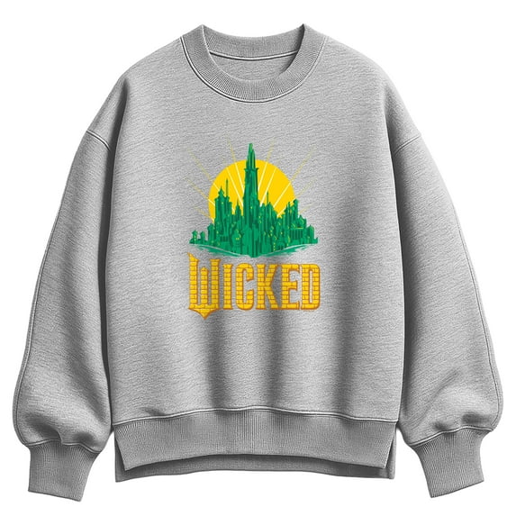 Wicked - Emerald City Oversized Fleece Crew Sweatshirt