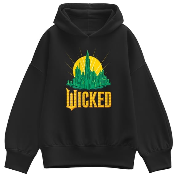 Wicked - Emerald City - Ladies Oversized Fleece Hoodie Sweatshirt