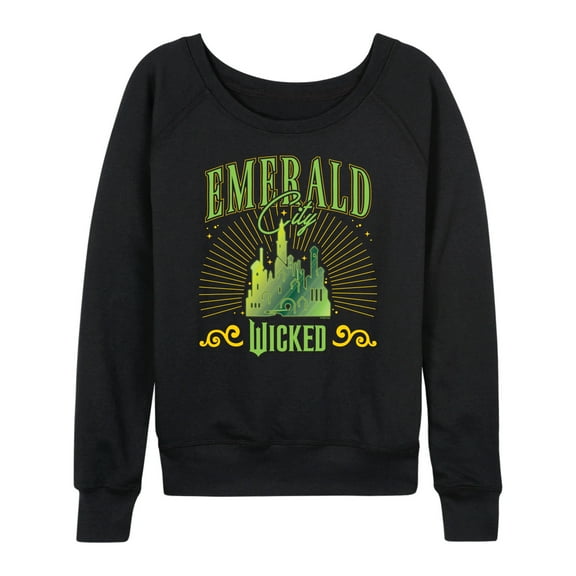 Wicked - Emerald City - Women's French Terry Pullover Long Sleeve Shirt
