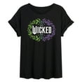thumbnail image 1 of Wicked - Floral Wicked Logo - Women's Oversized Graphic T-Shirt, 1 of 4