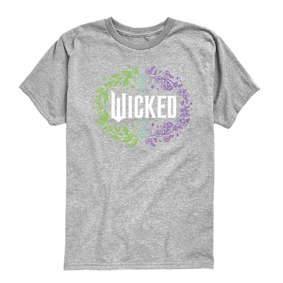 Wicked - Floral Wicked Logo - Youth Boys Short Sleeve Graphic T-Shirt