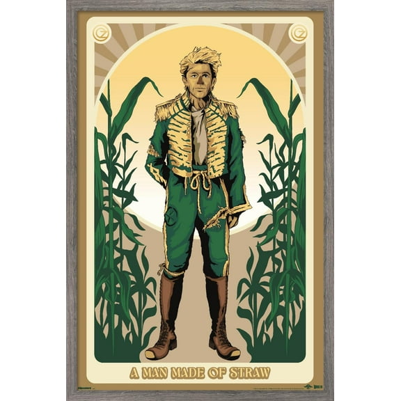 Wicked: For Good (2025) - A Man Made Of Straw Wall Poster, 14.725" x 22.375" Framed