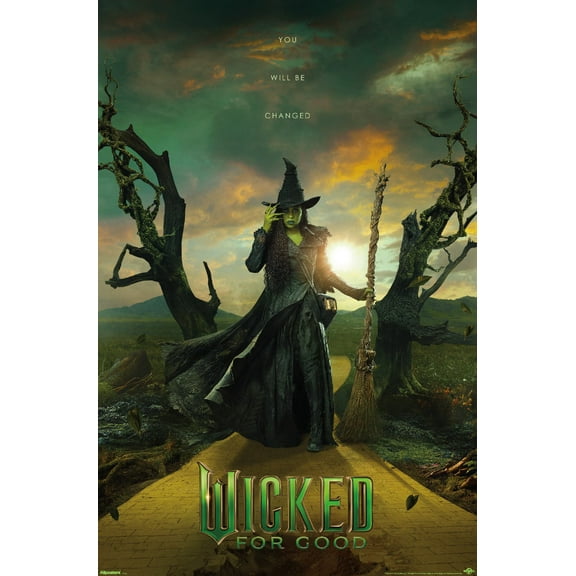 Wicked: For Good (2025) - Elphaba Thropp "W" Diptych One Sheet Wall Poster, 22.375" x 34"