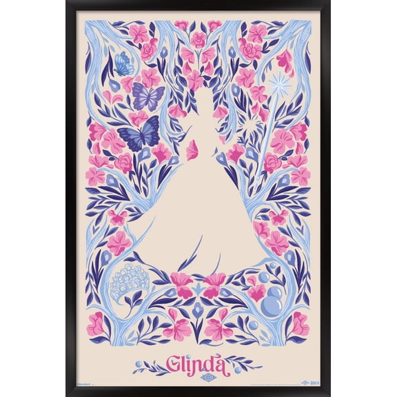 Wicked: For Good (2025) - Glinda Upland Negative Space Wall Poster, 14.725" x 22.375" Framed