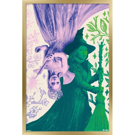 Wicked: For Good (2025) - Mirrored Wall Poster, 14.725" x 22.375" Framed