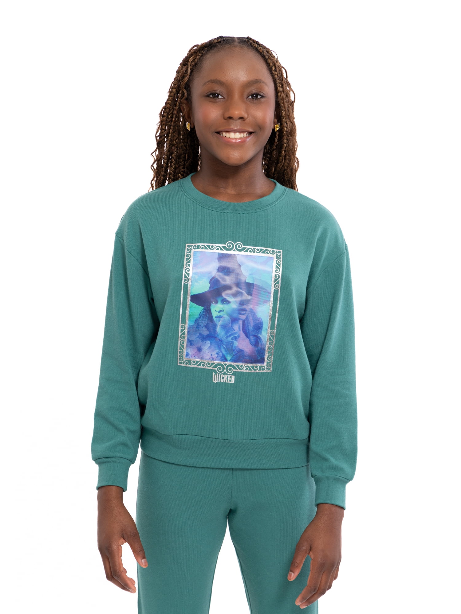Wicked: For Good Girls Lenticular Graphic Sweatshirt, Sizes 4-16