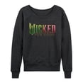 Wicked - For Good Logo Women's Lightweight French Terry Wide Neck Long ...