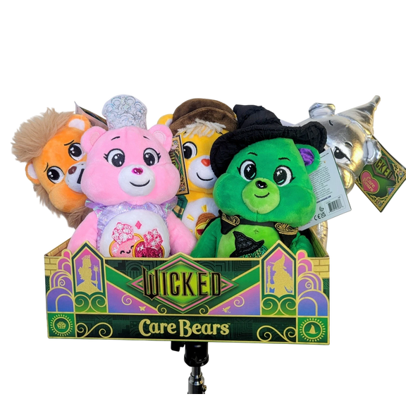 Wicked For Good x Care Bears Plush Dolls  Full Set of 5 Collectible