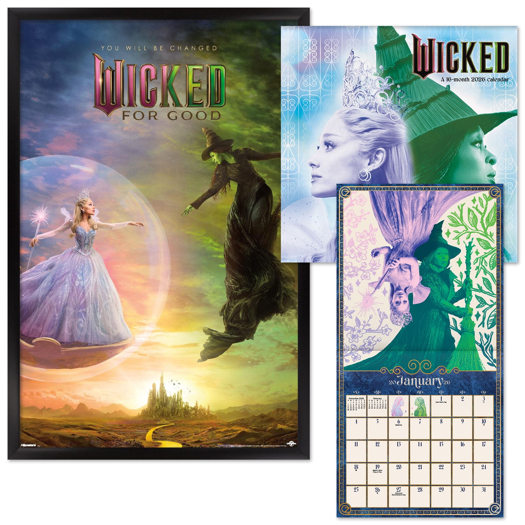 Wicked Framed Poster and 2025 Calendar Wicked Framed Poster and 2025 Calendar,