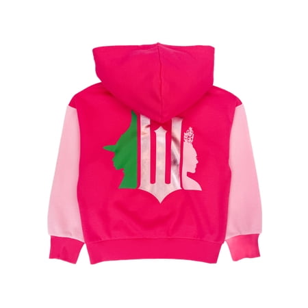 Wicked Girl's Full Zip Graphic Hooded Sweatshirt, Sizes 4-16