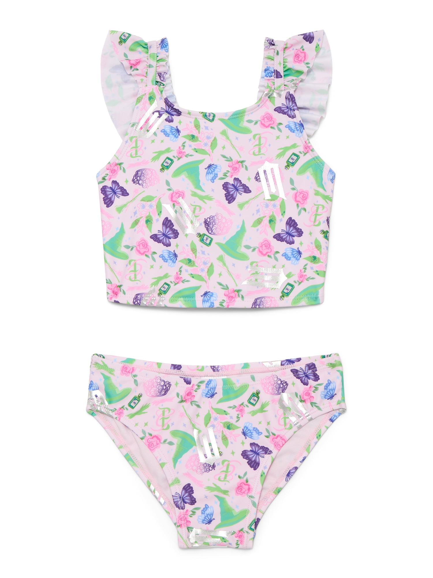 Wicked Little and Big Girls Graphic Bikini Swimsuit, 2-Piece, Sizes 4-12