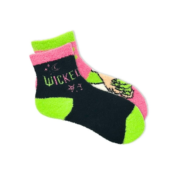 Wicked Girls Cozy Socks, 2-Pack, Sizes S/M-M/L