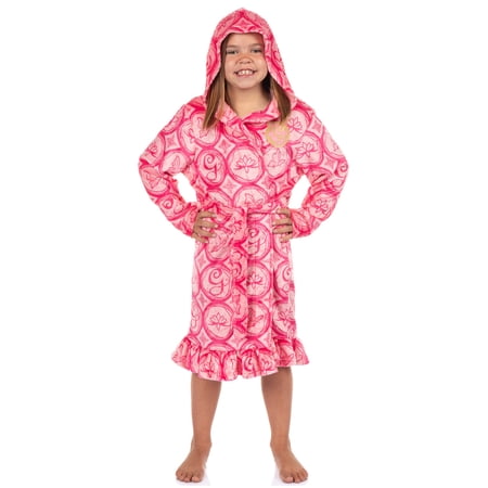 Wicked Girls' Glinda Robe Embroidered G Logo and Emblems Bathrobe For Kids