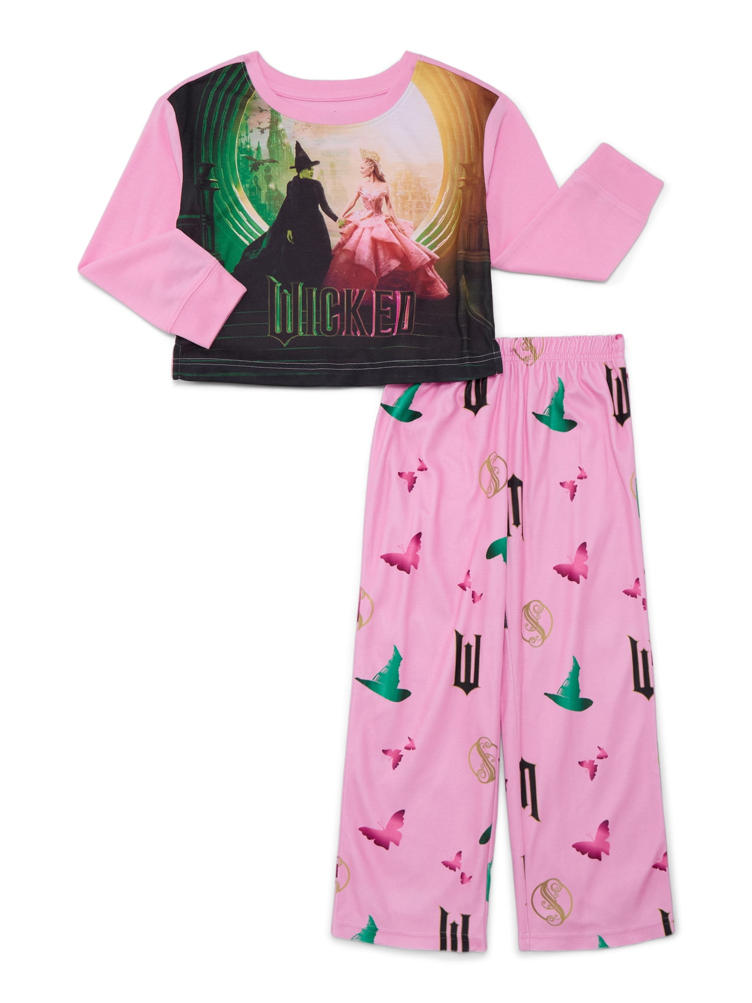 Wicked Girls Long Sleeve Top and Pants Pajama Set, 2-Piece, Sizes 4-12