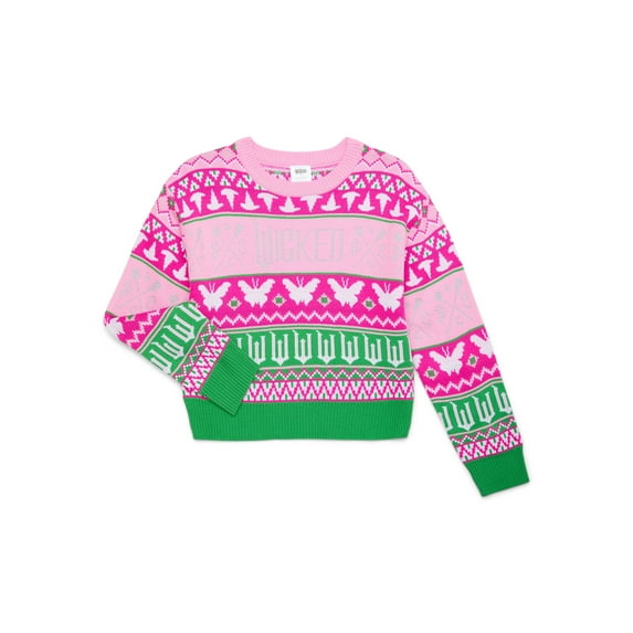 Wicked Girls Metallic Lurex Holiday Sweater, Sizes 4-16