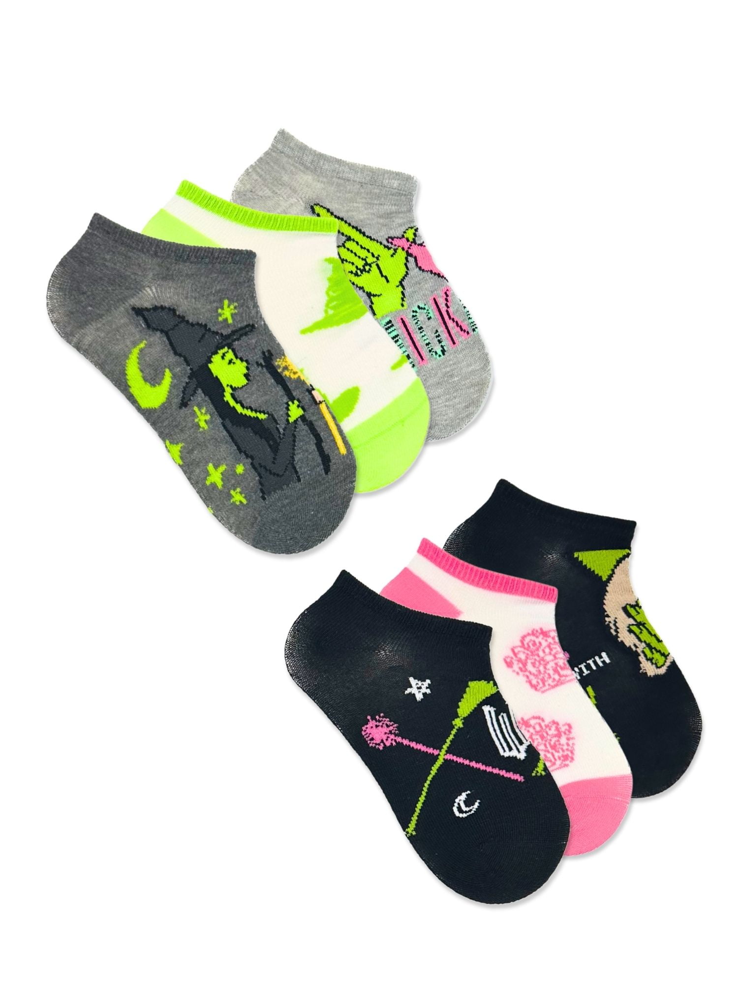 Wicked Girls No-Show Socks, 6-Pack, Sizes S-L - Walmart.com