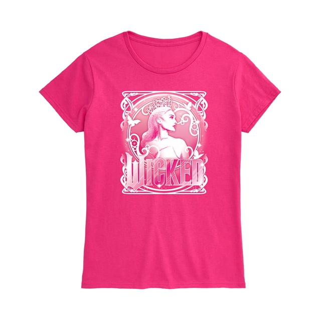 Wicked - Glinda And Logo - Women's Fitted Graphic T-Shirt