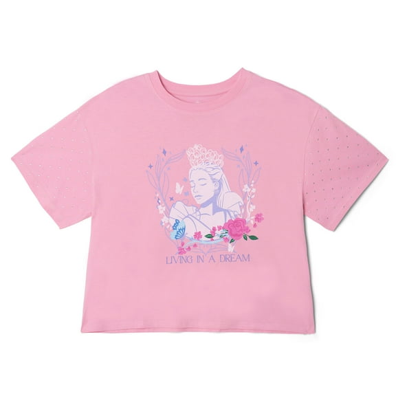 Wicked Glinda Cropped Boxy Drop Shoulder T-Shirt Adult