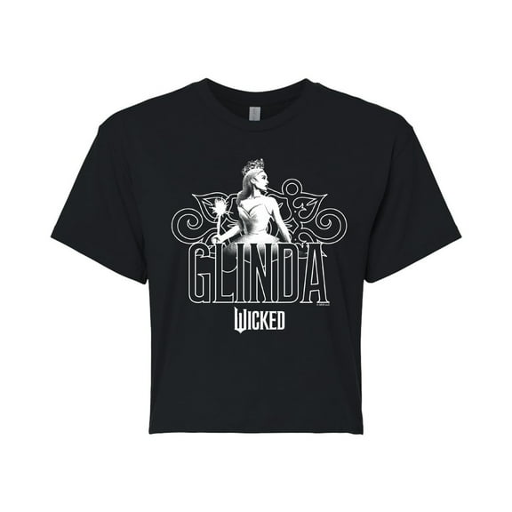 Wicked - Glinda Decorative - Juniors Cropped Graphic T-Shirt