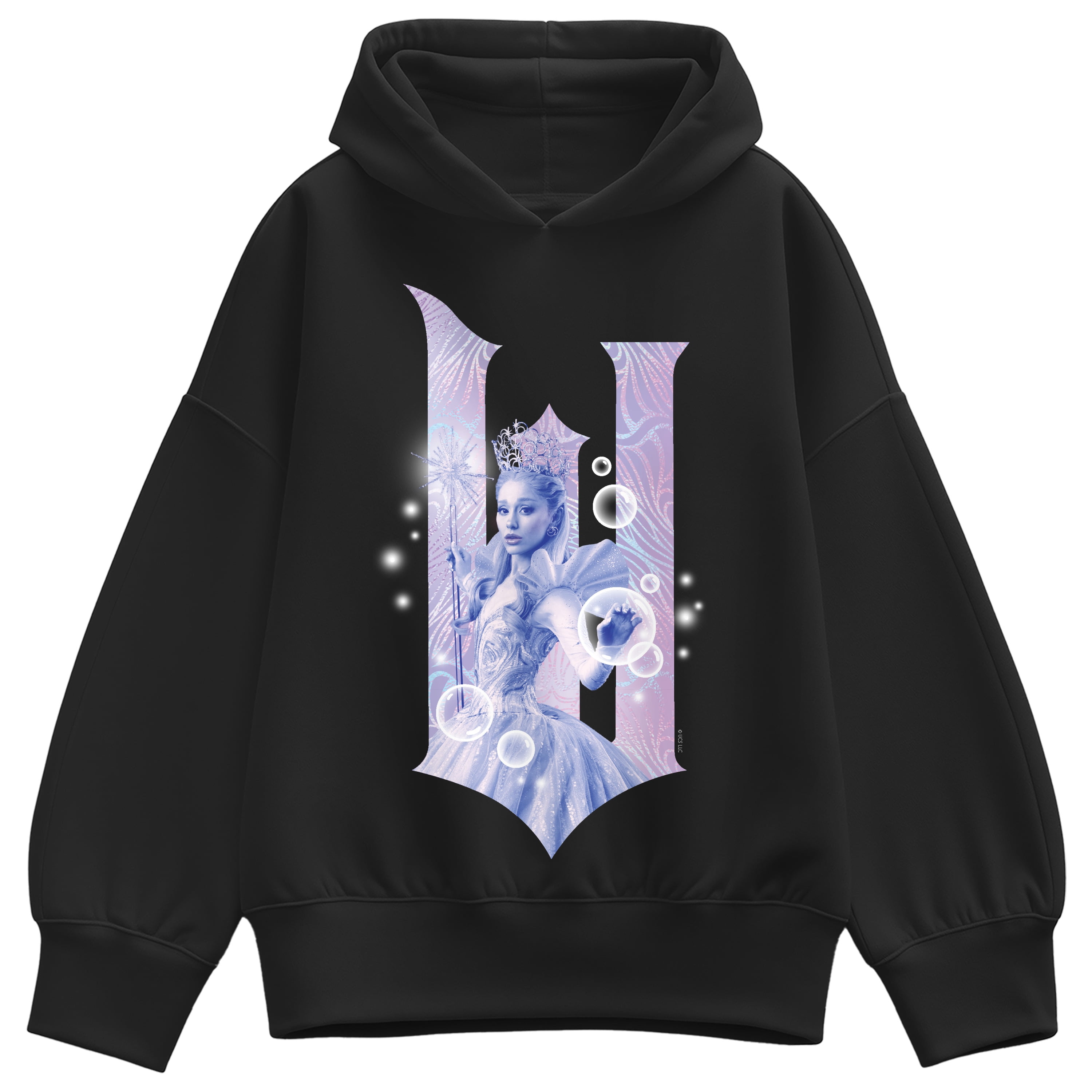 Wicked - Floral Wicked Logo - Ladies Oversized Fleece Hoodie Sweatshirt