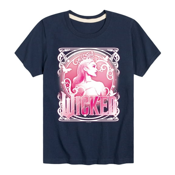 Wicked - Glinda Portriat - Boys Toddler and Youth Short Sleeve Graphic Tee