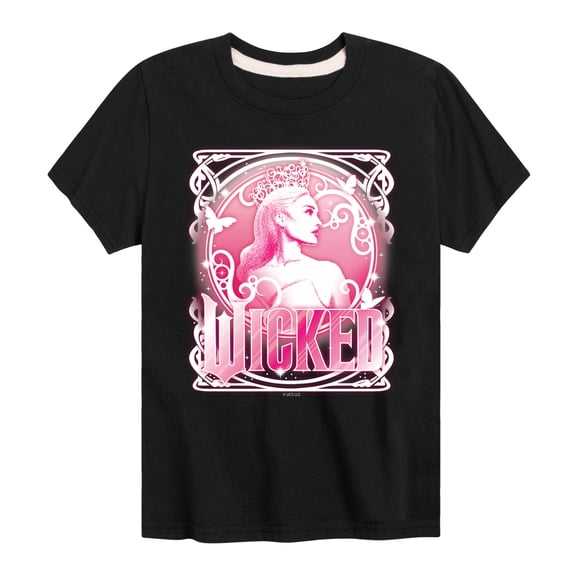 Wicked - Glinda Portriat - Boys Toddler and Youth Short Sleeve Graphic Tee