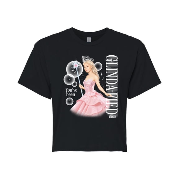 Wicked - Glinda You've Been Glindafied - Juniors Cropped Graphic T-Shirt
