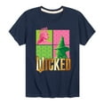 thumbnail image 1 of Wicked - Glinda and Elphaba Logo - Boys Toddler and Youth Short Sleeve Graphic Tee, 1 of 5