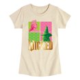 thumbnail image 1 of Wicked - Glinda and Elphaba Logo - Youth Girls Fitted Short Sleeve T-Shirt, 1 of 4