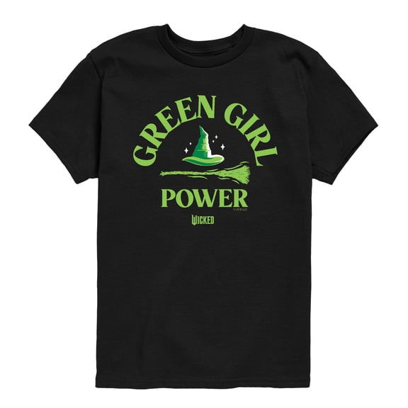 Wicked - Green Girl Power - Youth Short Sleeve Graphic T-Shirt