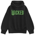 thumbnail image 1 of Wicked - Green Glitter Logo - Women's Oversized Fleece Hoodie Sweatshirt, 1 of 3