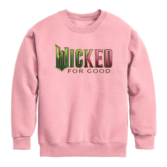 Wicked - Green To Pink Logo - Toddler Crew Fleece Sweatshirt