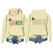 FFNMZC The Musical Witch Hoodie Comfortable Unisex Pullover Sweatshirt with Unique Graphic Design Army Green L