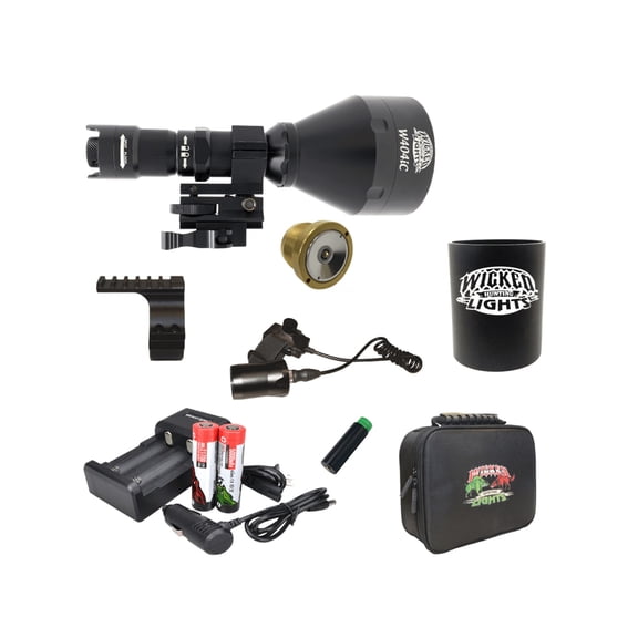 Wicked Hunting Lights W404iC 850nm Infrared Night Hunting Light Kit, Black, W207