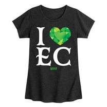 Wicked - I Heart Emerald City - Girls Toddler and Youth Fitted Short Sleeve Graphic Tee