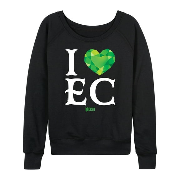 Wicked - I Heart Emerald City - Women's French Terry Pullover Sweatshirt
