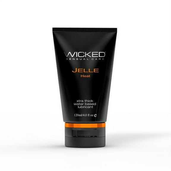 Wicked Jelle Anal Water Based Personal Lubricant, Heat, 4 oz Liquids