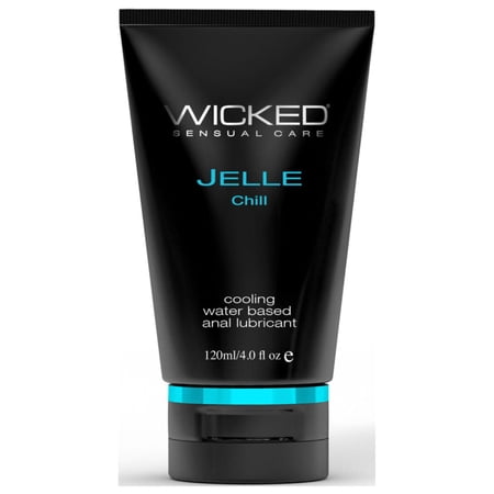Wicked Jelle Anal Water Based Personal Lubricant Liquid, Chill , 4 oz