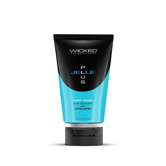 Wicked Jelle Plus Water Based Anal Personal Lubricant with Relaxants, 4 oz