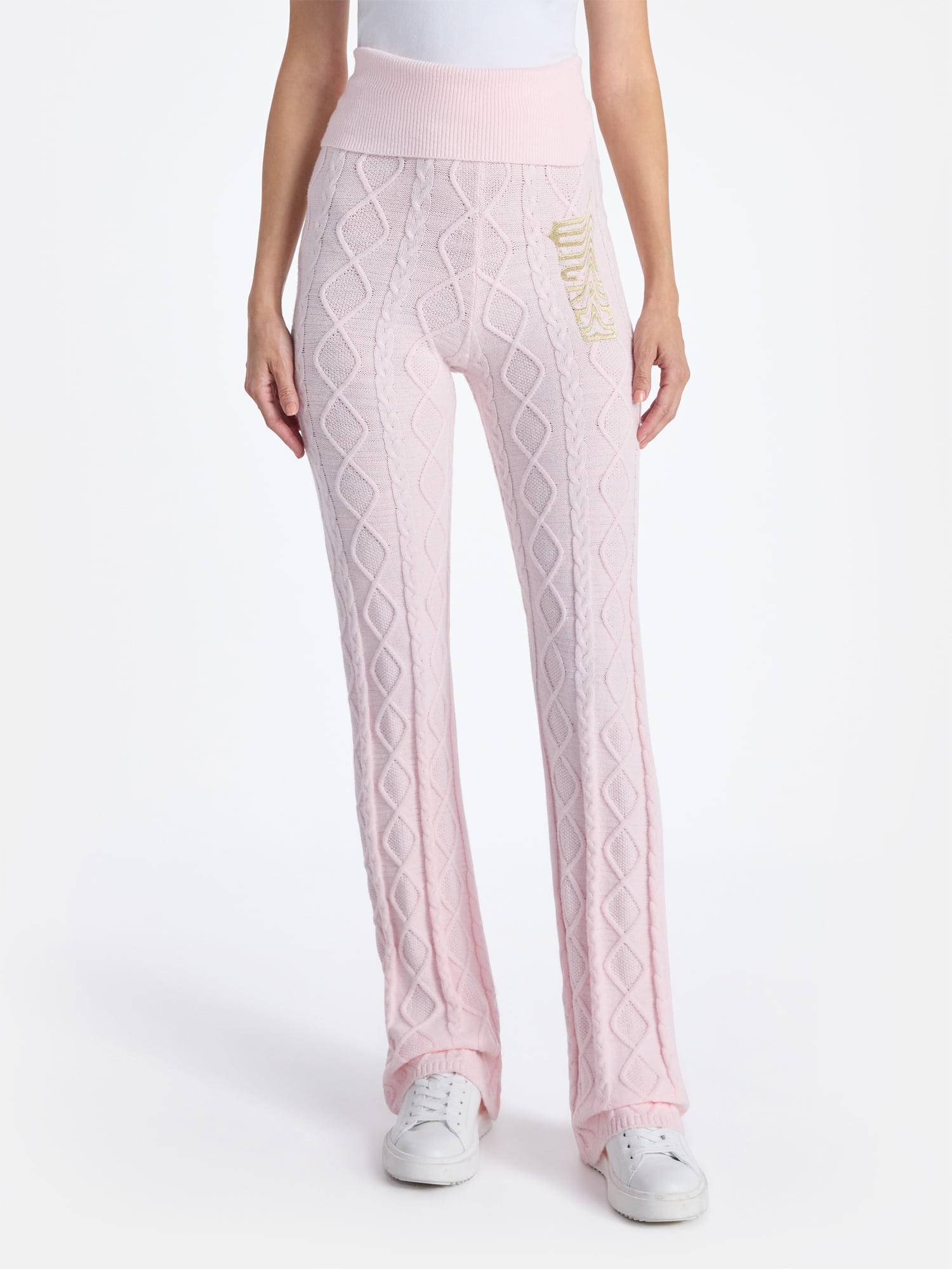 Wicked Women's Graphic Cable Knit Sweater Pants, 30
