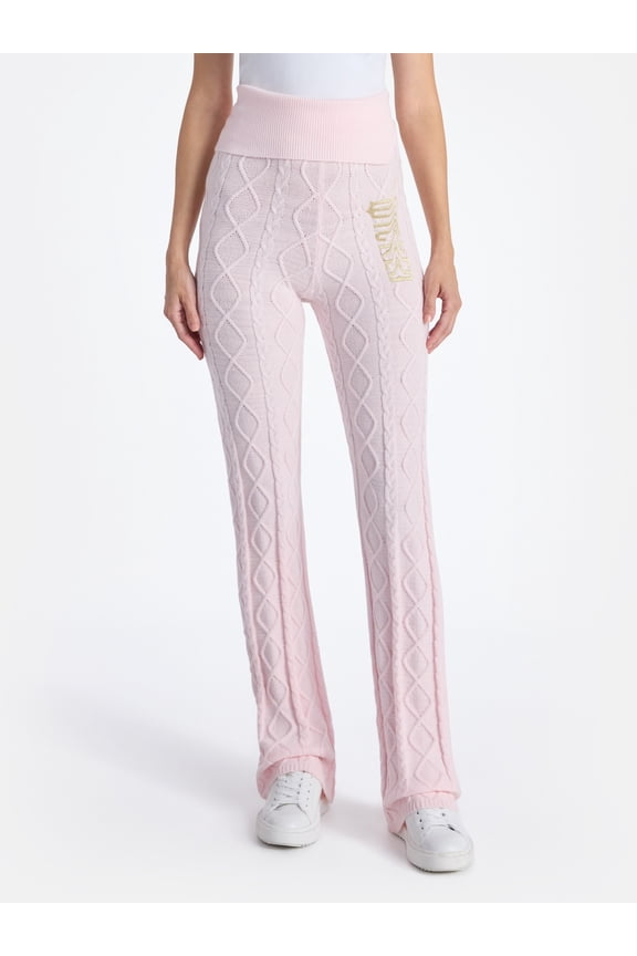 Women's Graphic Cable Knit Sweater Pants, 30" Inseam, Sizes XXS-XXL