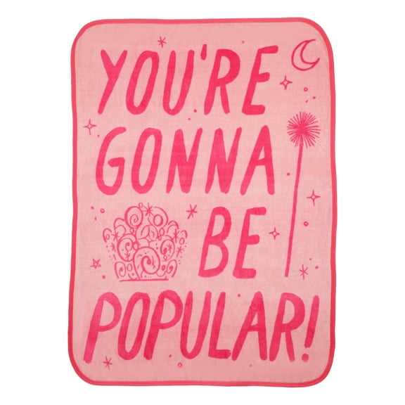 Wicked Pink Print Fleece Throw Blanket, 46 x 60